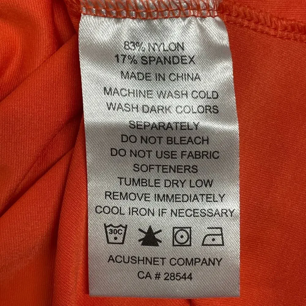 FootJoy FJ Golf Women's Jacket Windbreaker Size S Orange Nylon Activewear